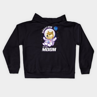 Dogecoin to the Moon Kids Hoodie